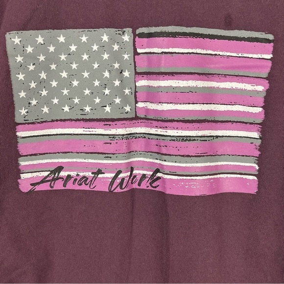 Ariat Rebar Cotton Strong Brand Flag Long Sleeve T-Shirt Small - Picture 8 of 11